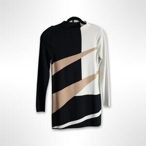 Alfani Black, Gold, and Beige Sweater - Size Medium